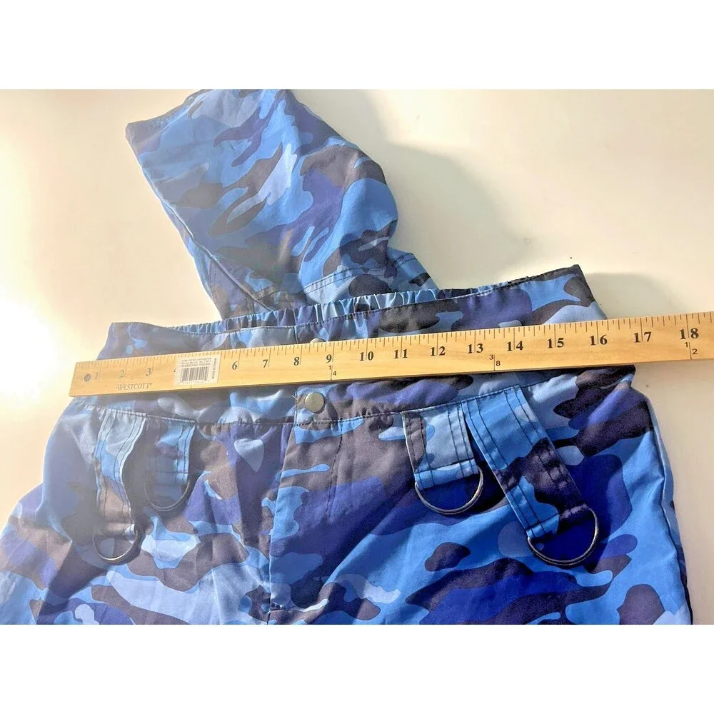 Balera Womens M Blue Camo Dance Jogger Pants Zip Leg D-Ring High Rise Performanc